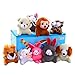 ThinkMax 24 Pack Mini Plush Animals Toy Assortment, Small Stuffed Animals in Bulk for Kids Party Favor, Easter Eggs Fillers