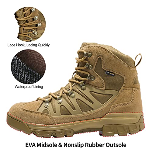 FREE SOLDIER Men's Tactical Waterproof Lightweight Hiking Boots