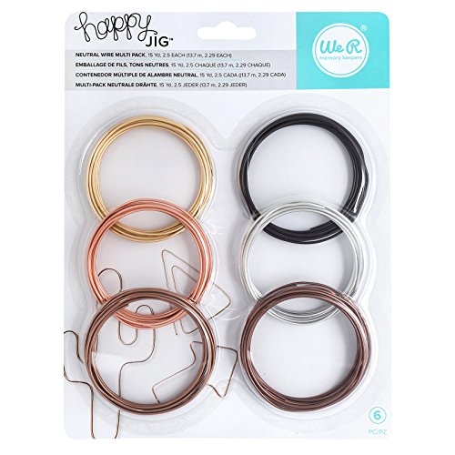American Crafts We R Memory Keepers Happy Jig Color Wire - Neutral Pack, 6 Pieces Set