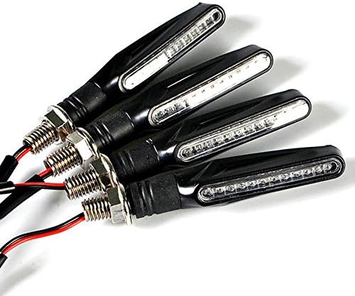 Yehard 4pcs Motorcycle 12LED Turn Signals,12V Universal Amber Blinkers Lights for any Harley Honda Yamaha Suzuki Kawasaki Custom Bike Cruiser Choppers(Waterproof, Anti-break)