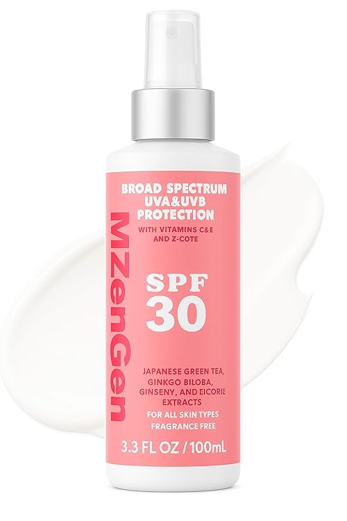Sunscreen for face - Advanced Protection SPF 30, Full Spectrum UVA/UVB, Fragrance-Free, Lightweight, Vitamins C,E, Zinc Oxide, Japanese Green Tea, Gingko Biloba, Ginseng, Licorice Extracts 3.3 FL.OZ