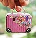 nanguawu 1:6 Pink Doll Dollhouse Miniature Toy Trunk Box Suitcase Luggage Traveling Case