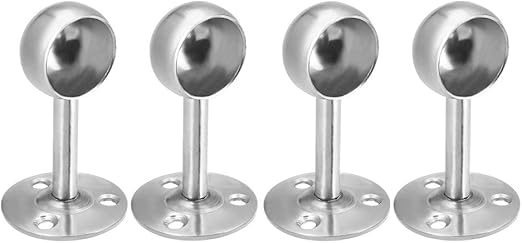 Amazon Com Btmb 4 Pcs Stainless Steel Wardrobe Pipe Lever Bracket