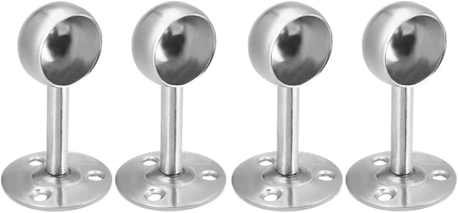 Amazon Com Btmb 4 Pcs Stainless Steel Wardrobe Pipe Lever Bracket