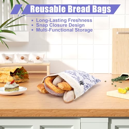 2pcs Reutilizable bolsas para pan, 42 * 32cm Bolsa de pan de cera de abejas, bolsa de lino, para masa madre, baguettes y panes artesanales