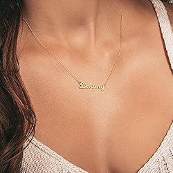 Ursteel Amber Necklace, Custom Name Necklace