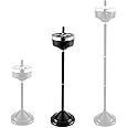 POWLAB Stainless Steel Self-Cleaning Ashtray- Adjustable Height Floor Standing Ash Tray with Lid, 15" to 31"- Detachable Design for Indoor/Outdoor, Patio Use- Telescopic Cigarette and Cigar Ash Holder