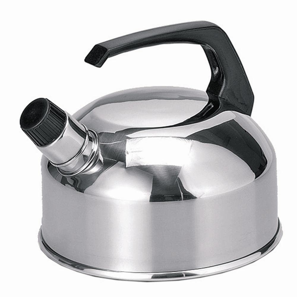 Karl Kruger Stainless Steel Flute Kettle Keel Model, 2.3 L Black/Silver 30 x 30 x 30 cm