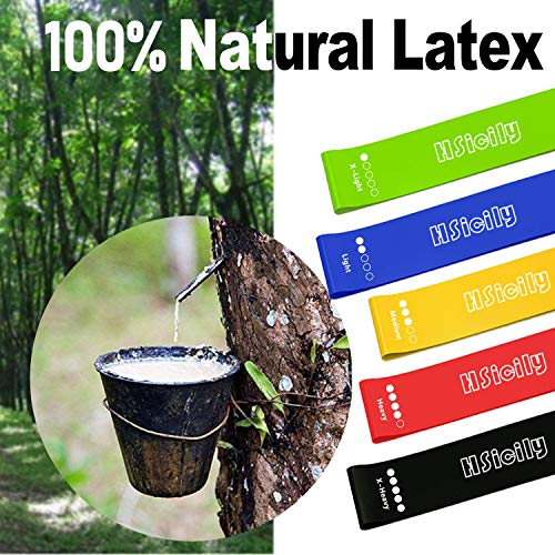 HSicily Resistance Bands for Legs and Butt, Glutes Exercise Bands Set Booty Fitness Belts Hip Workout Bands Anti Slip Elastic for Squat, Thighs Training, Yoga, Strength