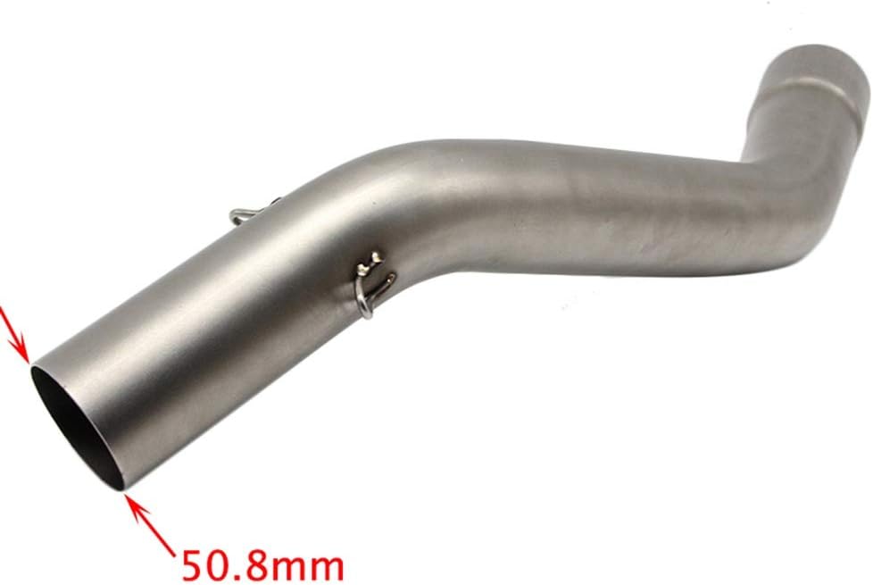 Tuyau d/&eacute;chappement modifi/&eacute; Moto Acier Inoxydable Section Centrale for Kawasaki ZX10R ZX10R 2008-2010 sans /&eacute;chappement Pot d/&eacute;chappement Moyen Tube