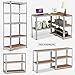 Topeakmart 5-Tier Shelving Storage Unit Commercial Industrial Garage Metal Storage Shelves Rack Display Stand 35.4in W x 71in H x 15.7in L, Pack of 4