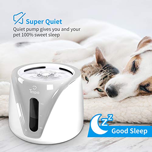 Tespo Cat Water Fountain Pet Drinking Water Dispenser Healthy and Hygienic 2L Automatic Pet Water Bowl for Dogs, Cats, Birds and Small Animals - Thumbnail 6