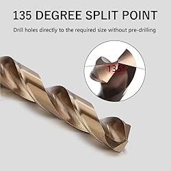 Hymnorq 8PC Metric Cobalt Steel Twist Drill Bits