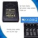 LCD Display Speedy Universal 18650 Battery Charger with Car Adapter Smart Charger for Rechargeable Batteries Ni-MH Ni-Cd AA AAA AAAA C, Li-ion 26650 22650 18490 17670 17500 18350 16340(RCR123) 14500