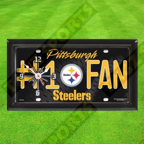 PITTSBURGH STEELERS WALL CLOCK - BY TAGZ SPORTS