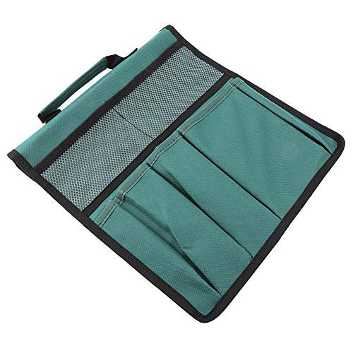 TOPINCN Garden Tool Pouch 600D Oxford Cloth Foldable Portable Garden Kneeler Bench Kneeling Tool Bag Multiple Storage Pouch Functional Storage Organizer With Handle(Green)