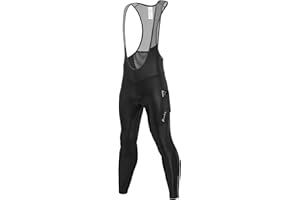 Przewalski Men's Cycling Bib Pants 4D Padded Bike Fleece Lined Thermal Biking Tights Leggings Riding Bicycle Pants