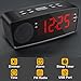 USB Alarm Clock Radio, Digital FM Radio Alarm Clock with USB for bedroom Charging Port and FM Radios,LED Display with Dimmer, Sleep Timer, Snooze for Bedroom
