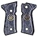 AJAX Custom Beretta Pearlite 92/96 Grips with Logo Coin (Black Pearlite with Beretta Medallion)