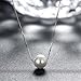 HMILYDYK Women Necklace Genuine 925 Sterling Silver Handmade Big Cultured Freshwater White Pearl Pendant Chain