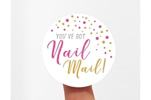 ZLKAPT 120 x You've Got Nail Mail Sticker, Thank You For Shopping Small Business Stickers, DIY Small Business Shipping Packaging Labels, Cute Shop Supplies,1.6"