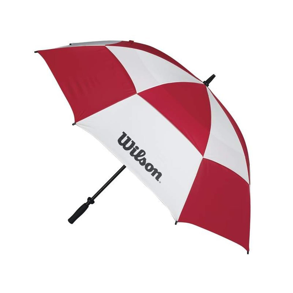 Wilson Staff Umbrella, Storm-proof anti-wind double canopy, Canopy diameter: 173 cm, Plastic, Tour, Red, WGA092500