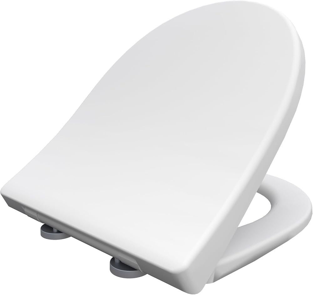 Bemis Click & Clean D-Shape Toilet Seat with Soft-Close, Antibacterial