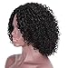 AISI HAIR Natural Afro Kinky Curly Wig Black Curly Synthetic Hair Wig Short Afro Curly Wig Heat Resistant Fiber Hair Side Part Wig for Women