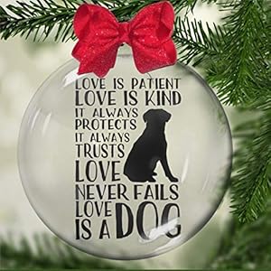 DONL9BAUER Kerstbal Ornament Liefde IS Patiënt Liefde Is Soort. Liefde Is Een Hond Drijvende Ornament kerstballen…
