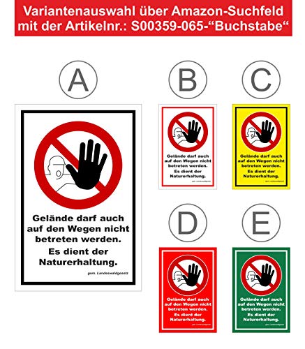 Melis-Folienwerkstatt Schild Gelände Nicht betreten - 30x20cm - 3mm Aluverbund â 20 VAR S00359-065-E – Bild 4