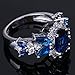 YAZILIND Elegant Royal Cubic Zirconia Flower Topaz Rings Wedding Jewelry for Women Size10