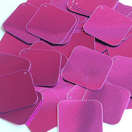 Bright Purple Metallic Sequin Square Diamond 1.5 inch Couture Loose Paillettes. Made in USA.