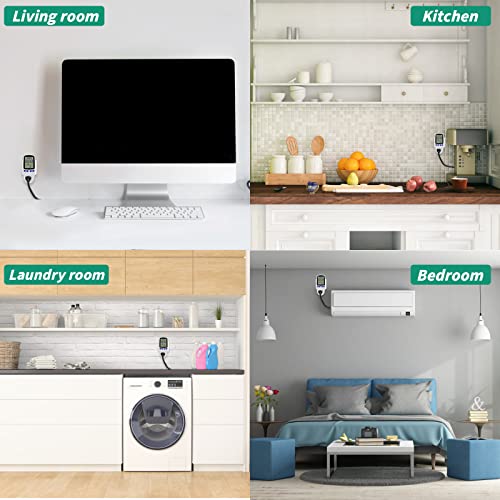 kuman KW47US Electricity Usage Monitor Plug Power Watt Voltage Amps