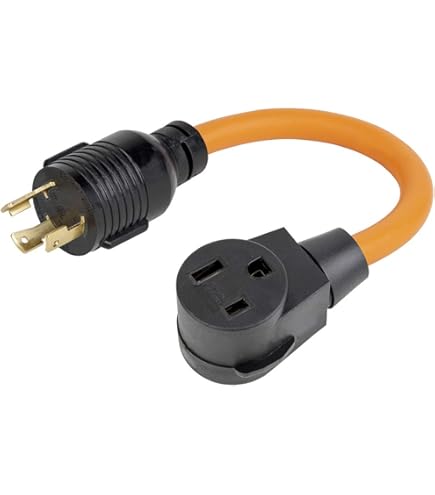 L6-30P Male To 3X5-20R5-15R 30Amp AC Power Adapter Cord Ev Power Adapter Outlet Household Adapter Cord Stw 10awg 18 Inch