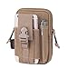 REEBOW GEAR Tactical Molle EDC Pouch Utility Gadget Belt Waist Bag with Cell Phone Holster Holder (Brown)