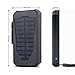 Foreverrise Solar Charger 15000mAh High Capacity Solar Panel Power Bank Portable Battery Pack Bright LED lights Dual USB Solar Battery Charger for Cell Phone,Tablet and othersUSB Devices(Black)