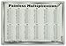 Painless Learning Multiplication Tables Placemat, Large, Multicolor