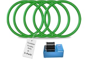 KomeStone RG1 Metal Base Rock Tumbler Replacement Belts – Durable Rubber Material, Break-Resistant for RG1 Model – 5 Pack