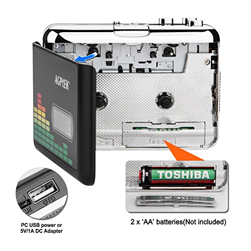 Cassette-to-MP3-Converter-Portable-Cassette-Audio-Music-Player-Tape-To-MP3-Converter-and-Cassette-Recorder-with-Earphones-No-PC-Required