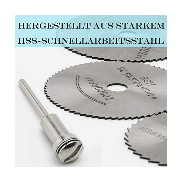 JTENG HSS-KreissÃ¤gen-ScheibenblÃ¤tter, Trennscheiben, Dorn-Trennschneider, Holz-SÃ¤geblatt fÃ¼r Drehwerkzeug-Dorn – Bild 4