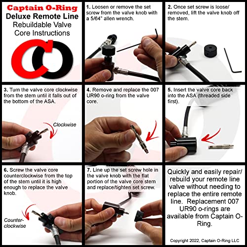 Captain ORing Deluxe Remote Line for Paintball High Pressure Air (HPA