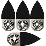 ZFE Finger Sand Pad Oscillating MultiTool for Bosch Fein Dremel Makita Multimaster Multifunction Tools Pack of 4Pcs