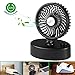 2018 Desk USB Fan& Unique Mini Desk Oscillating Fan with Adjustable Switch, Super Quiet, 90 Degree Rotation&180 Levels Rotation, Perfect Small Personal Fan for Table & Outdoor with Strong Wind-Black