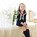 Weixinbuy Kid Girl's Cotton Preppy Style Long Sleeve Pullover Coat Dress