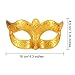 Bememo 12 Pieces Unisex Plated Masquerade Half Face Mask Wedding Props Mardi Gras Party Masks Carnival Costume Accessory