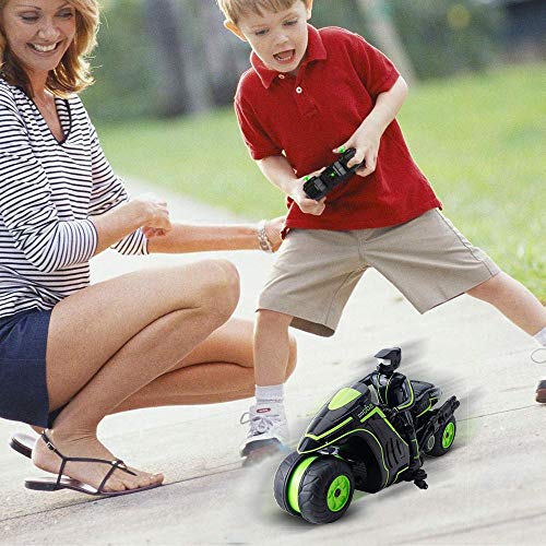 Womdee Remote Control Stunt Motorcycle, 2.4G 360 Degree Spinning Action Rotating Drift Stunt Motorbike High Speed RC Motorbikes, Drift Stunt Car Motorbike for Kids Age 4,5,6,7,8 and Up Year Old - Thumbnail 3