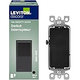Decora Rocker Single-Pole 15 Amp Switch, Black