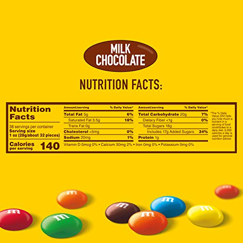 M&M'S Milk Chocolate Candy Party Size 38-Ounce Bag (Pack of 2)