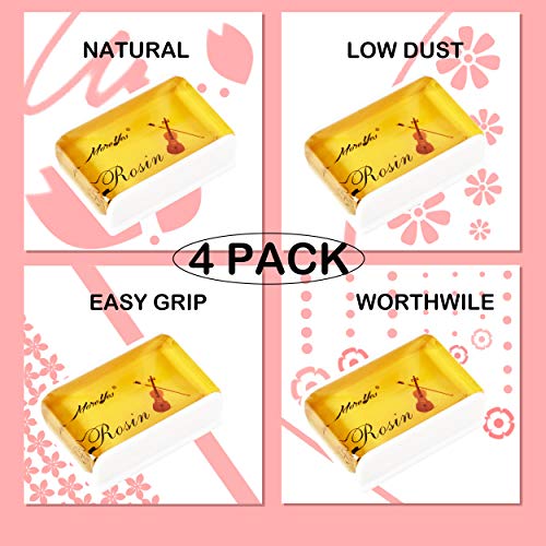 String Rosin for Violin Viola and Cello Rosin for Bows (yellow 4 pack)