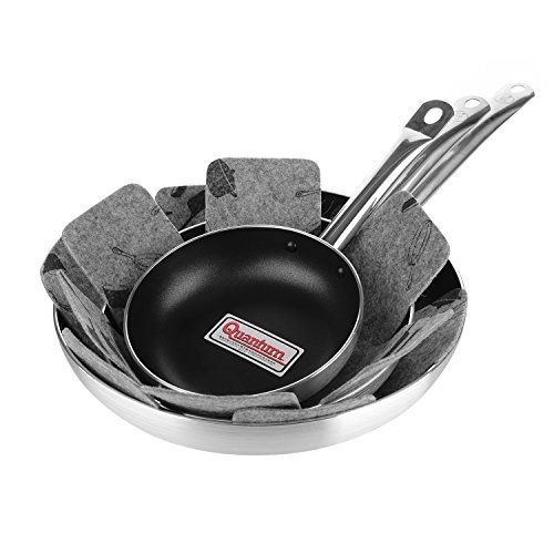 ASSIS Pot & Pan Protectors, Set of 6 15 Inches Gray Print Premium Divider Pads to Prevent Scratching, Separate and Protect Surfaces of Your Cookware - Cookware Accessories - Thumbnail 3
